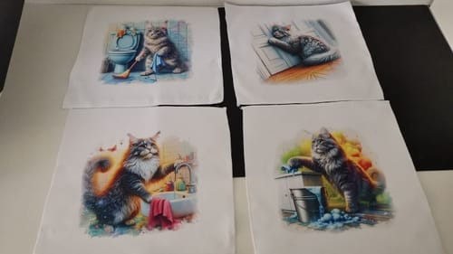 Customer photo review of Handdoek 20x20cm voor sublimatie