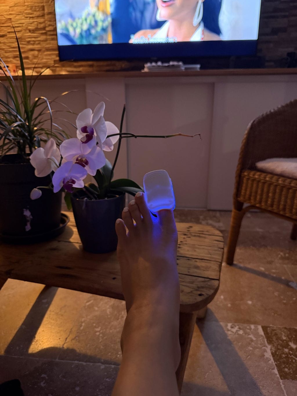 Customer photo review of Appareil Lumière Bleue Anti-Mycose des Ongles