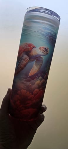 Customer photo review of 750ml (25oz) Tumbler Frosted voor sublimatie