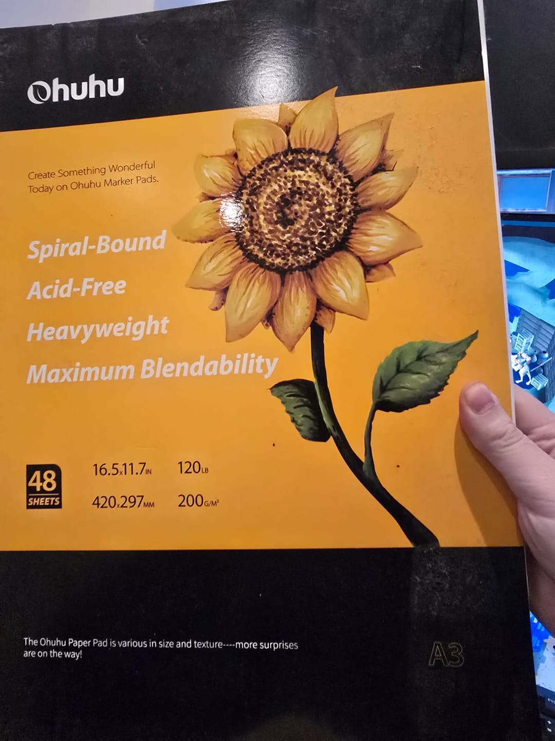 Customer photo review of Ohuhu Spiral-Bound Marker Pad for Alcohol Markers
