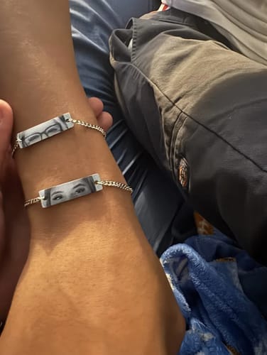 Customer photo review of Custom Eyes Bracelet