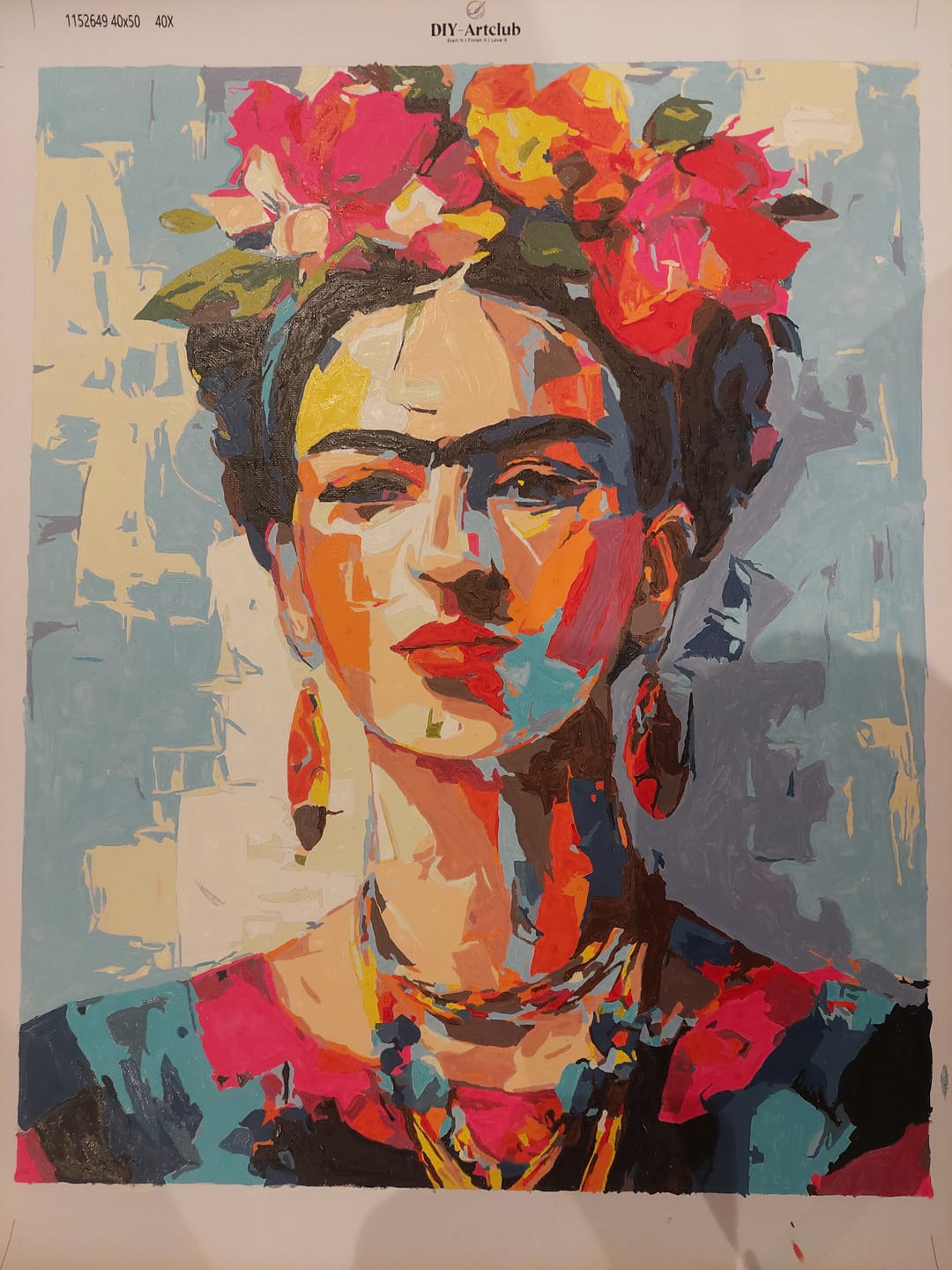 Customer photo review of Expressive Frida | Paint by Number
