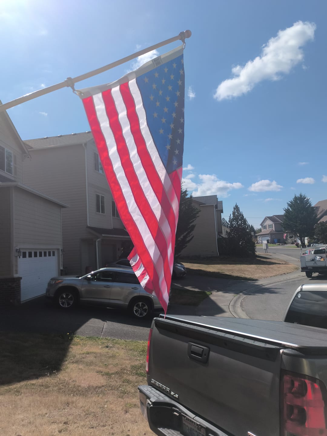 Customer photo review of 3' x 5' American Flag Set