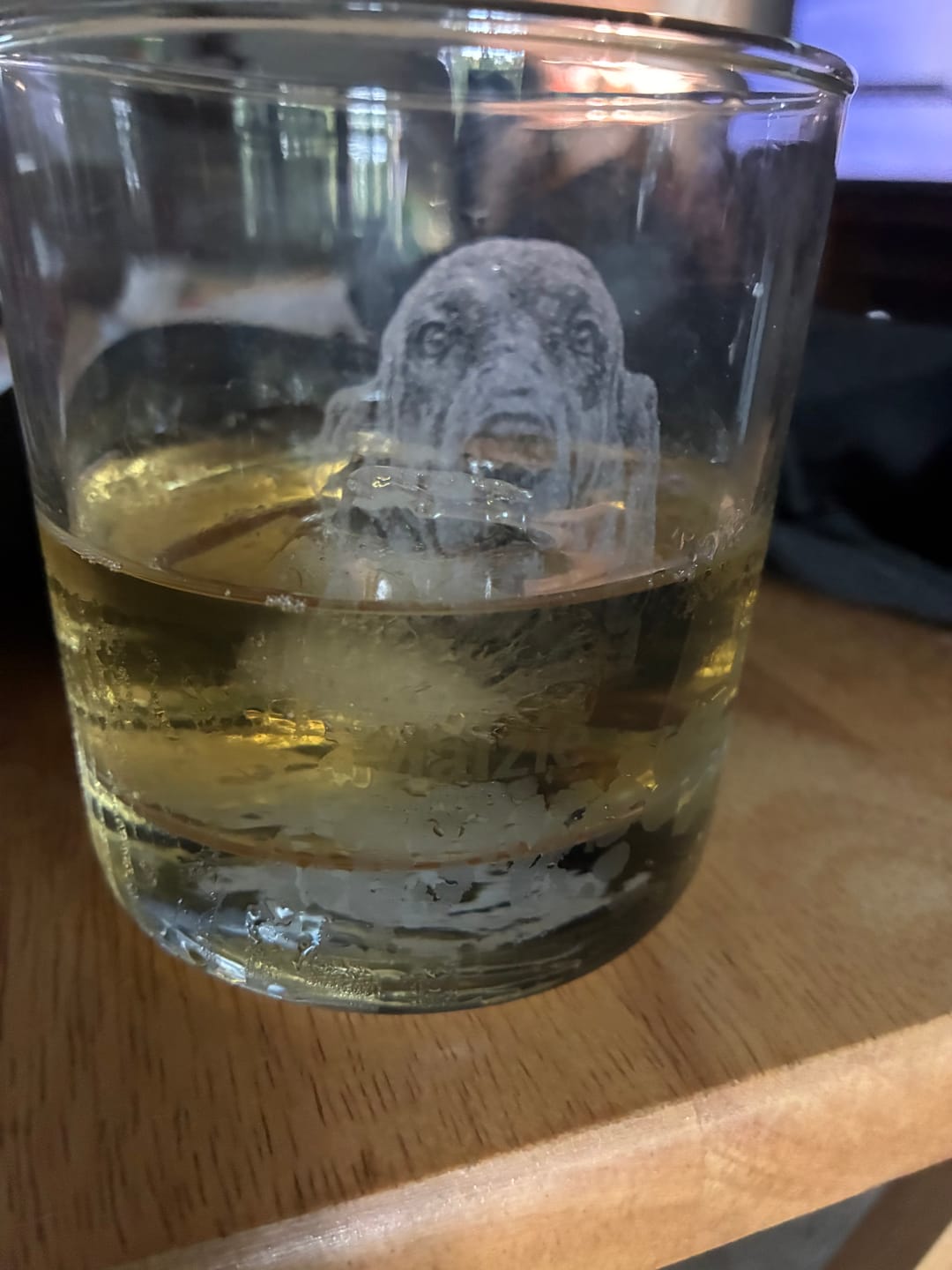 Customer photo review of Portrait Sketch - Personalized Whiskey Glass