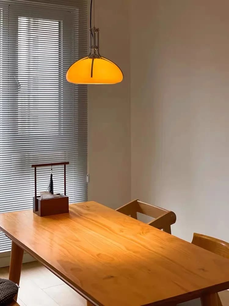 Customer photo review of Amber Dome Pendant Light