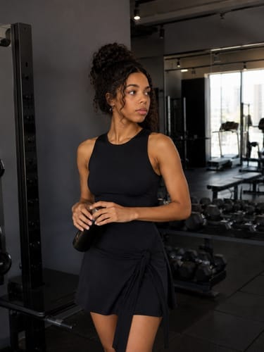 Customer photo review of Women’s Tennis Skort Romper – Court
