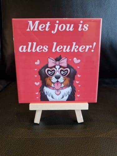 Customer photo review of Sublimatie Keramische Tegel 10.8 x 10.8cm Wit Mat voor sublimatie - Keramiek