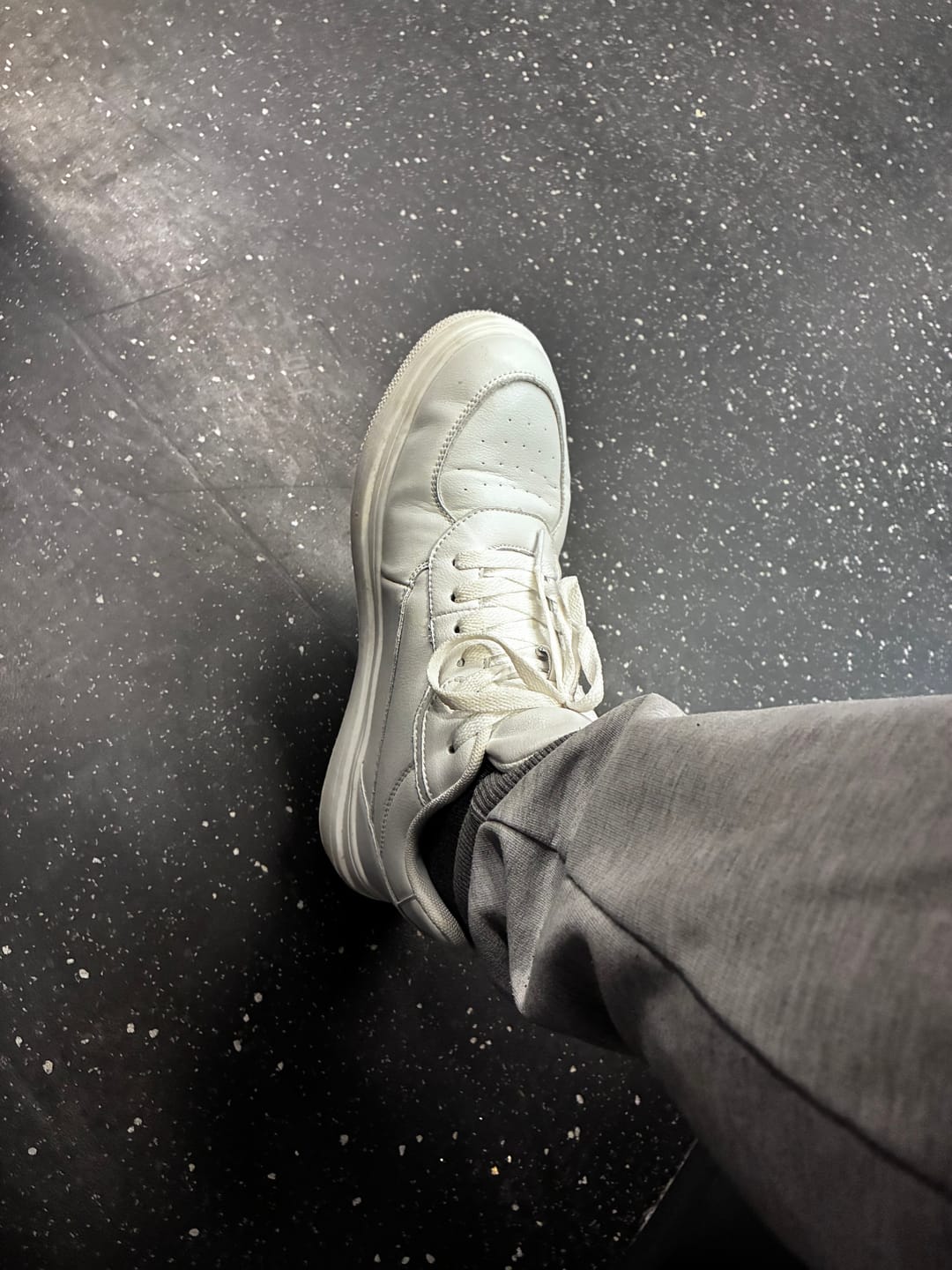 Customer photo review of ELEVATESHOES WHITE CASUAL