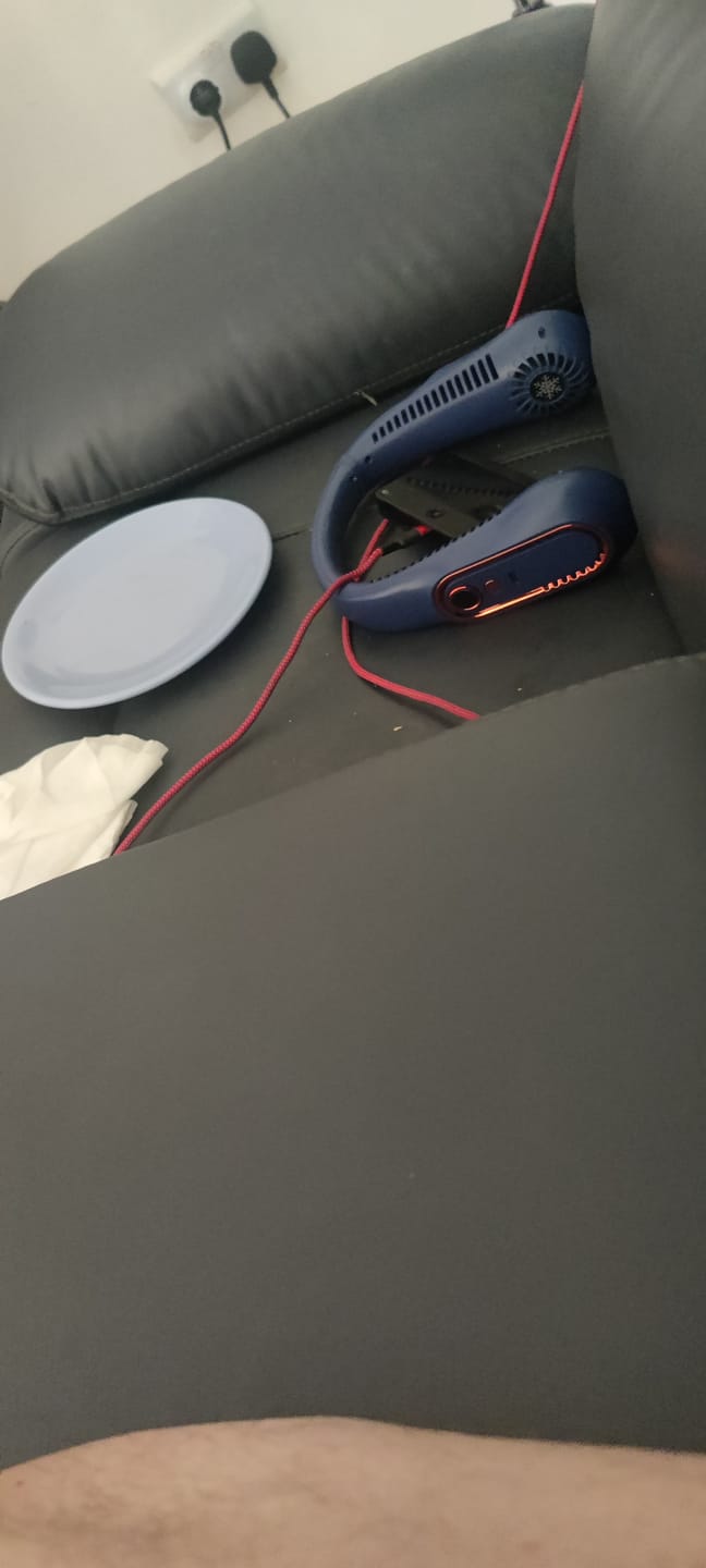 Customer photo review of Portable Neck Fan