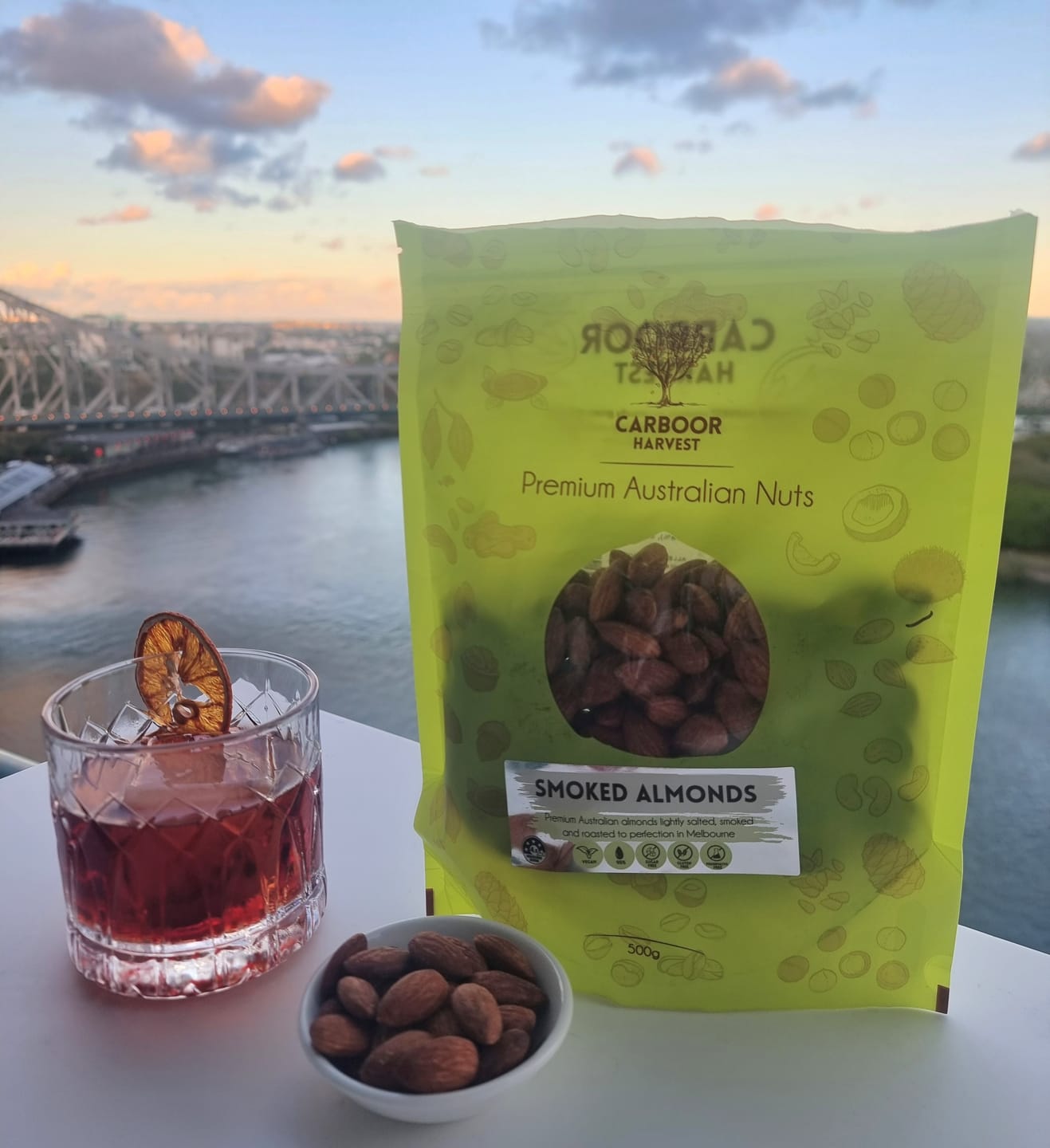 Customer photo review of Smoked Almonds