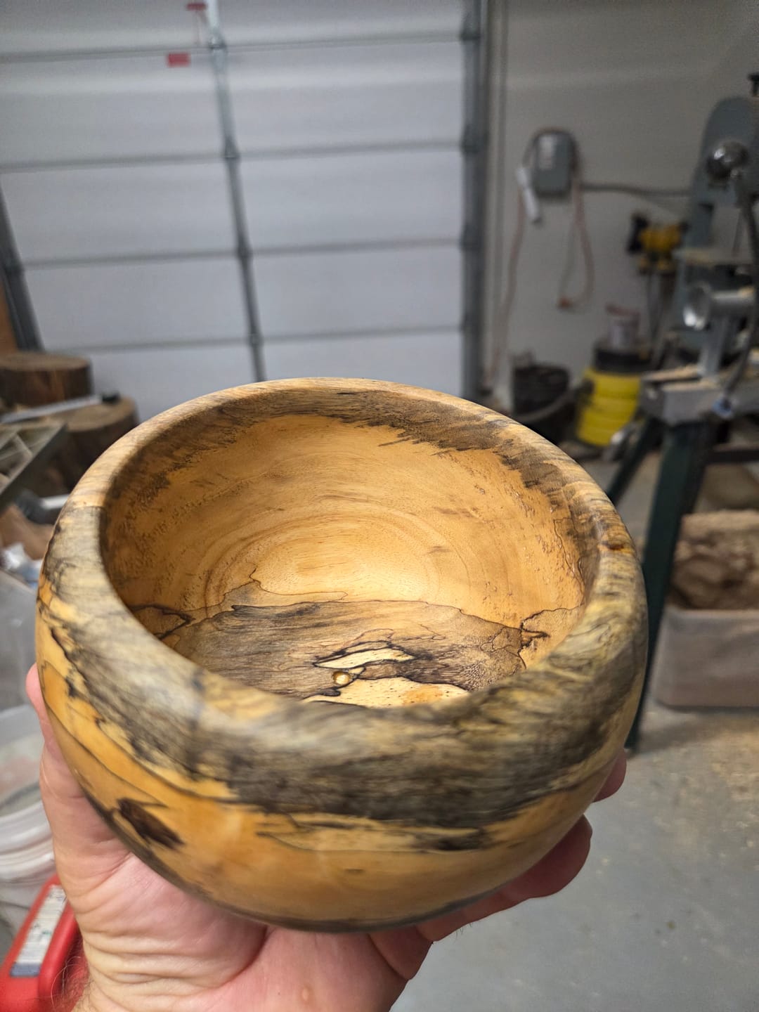 Customer photo review of Spalted Tamarind Bowl Blank for Woodturning Projects