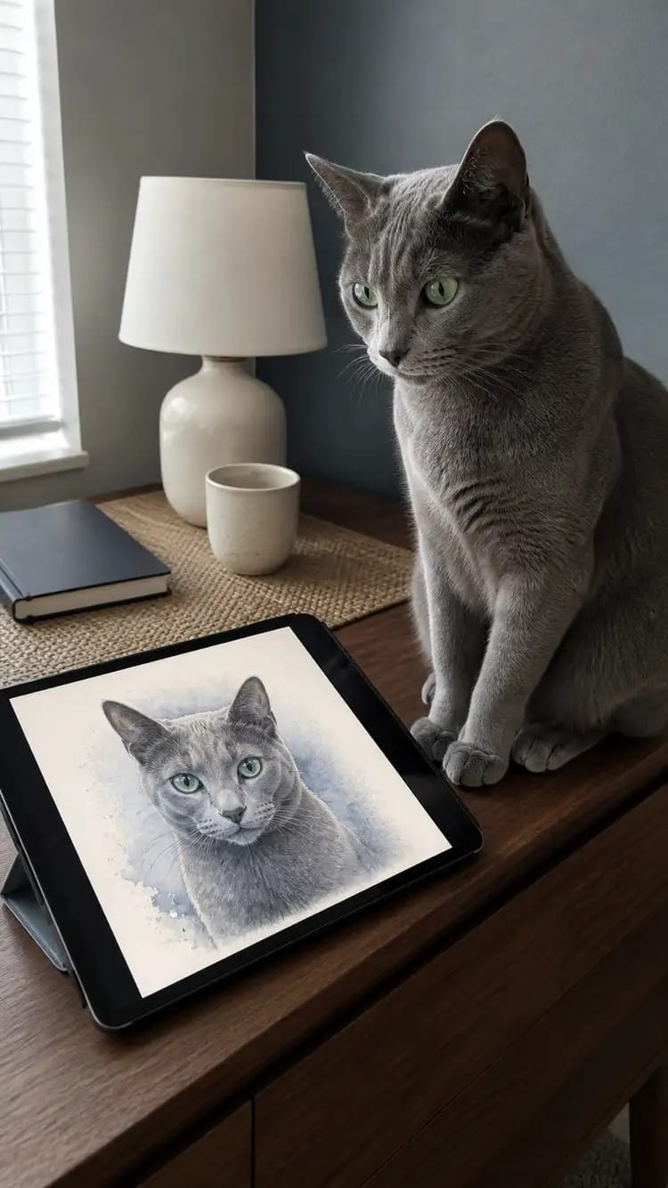 Customer photo review of Custom Digital Pet Portrait