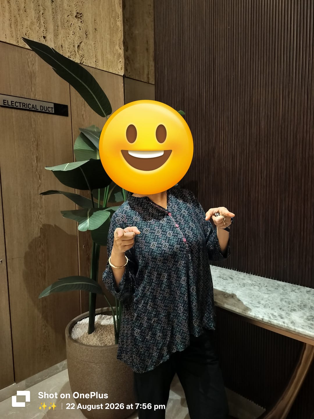 Customer photo review of Women Black Cotton Straight Pant