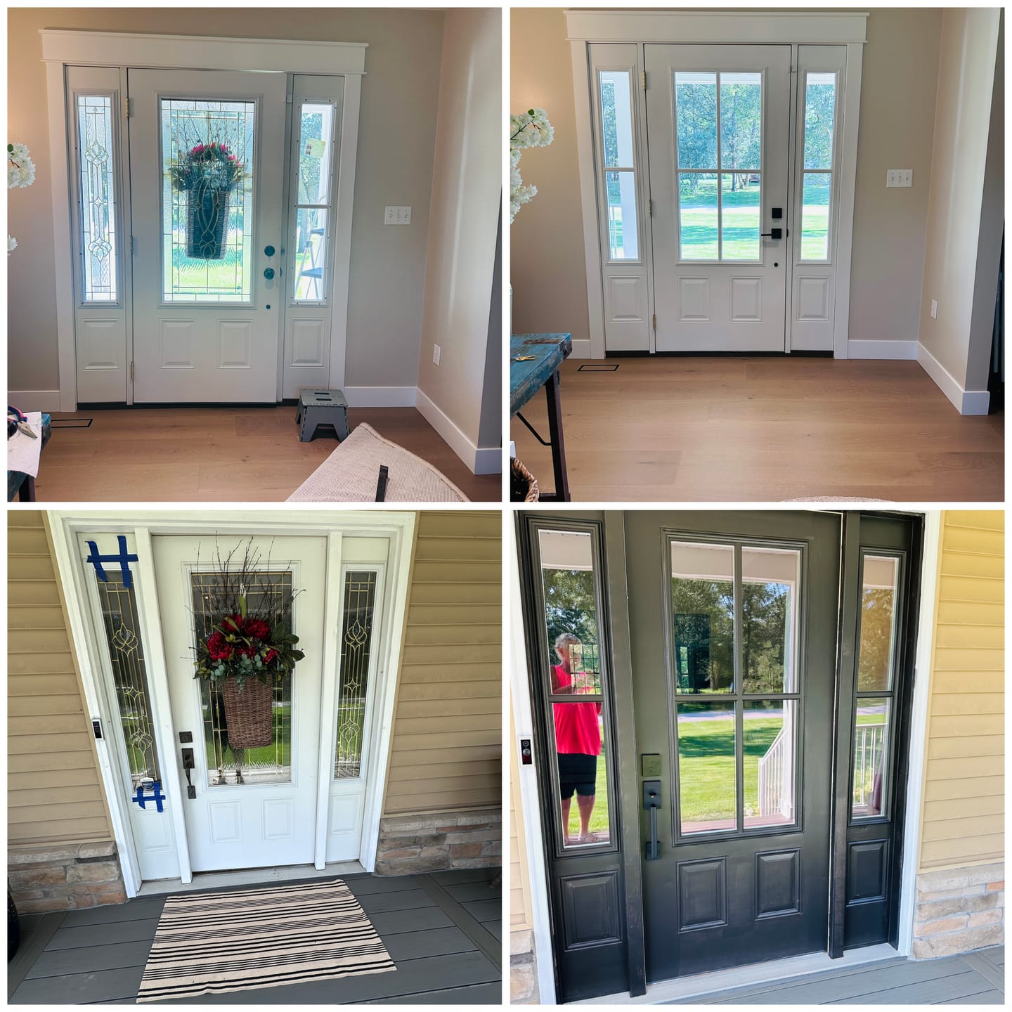 Customer photo review of Clear Simulated 4 Lite Glass and Frame Kit (3/4 Lite 24" x 50" Frame Size)
