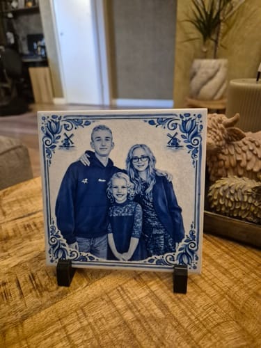 Customer photo review of Sublimatie tegel 15x15 cm wit glans – keramiek A+ kwaliteit