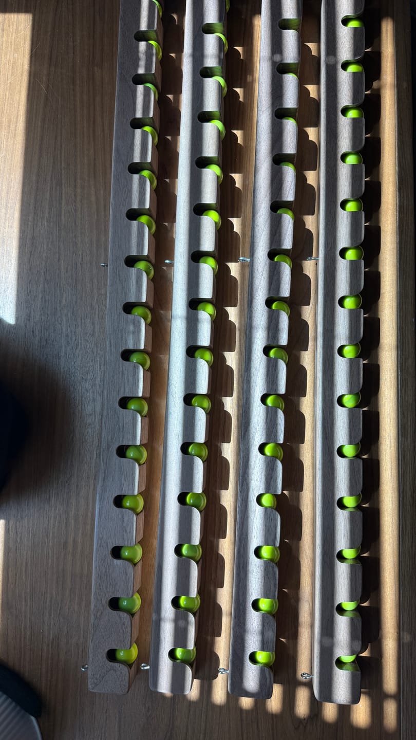 Customer photo review of The Marble Print Bar | Hanging Print Drying Rack for Linocut and Relief Printing