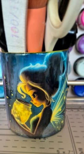 Customer photo review of Keramische Pennenbak Blauw – Voor Sublimatie
