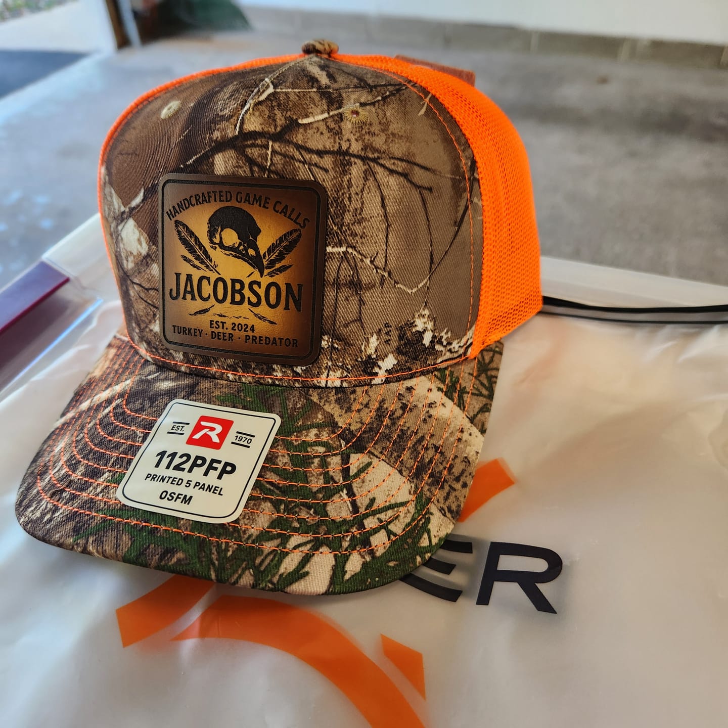 Customer photo review of Richardson 112 Custom Leather Patch Hats
