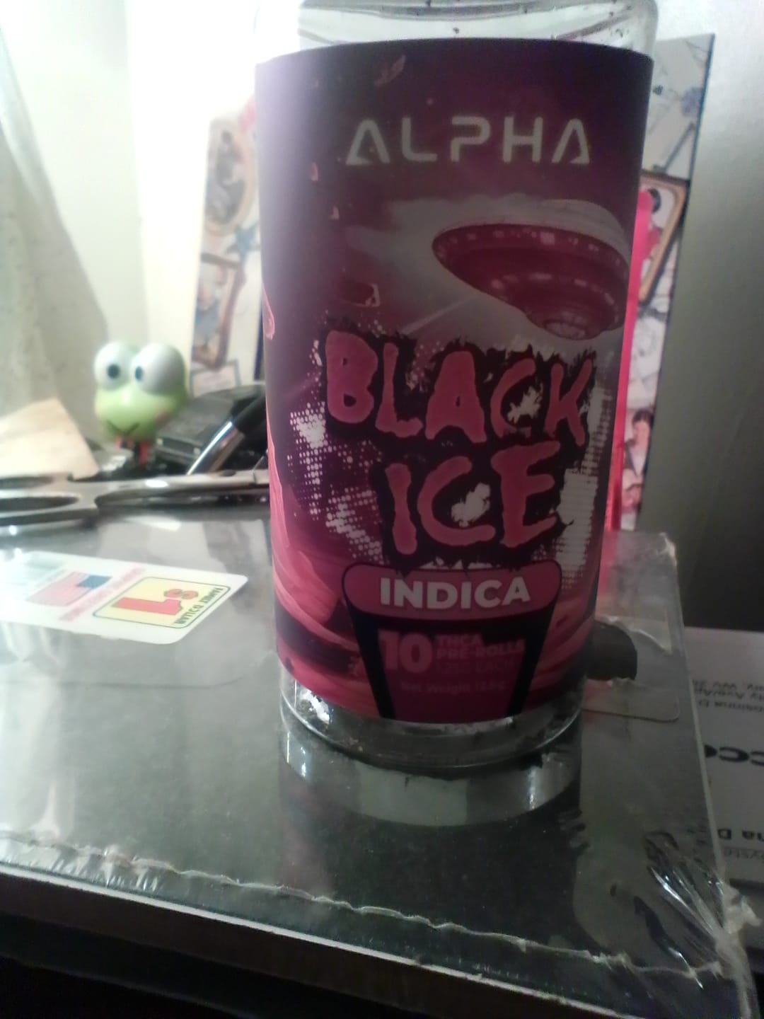 Customer photo review of Black Ice THCa Pre Rolls 10 Pack 12.5g 🟣 Indica
