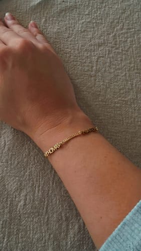 Customer photo review of Custom Name Bracelet