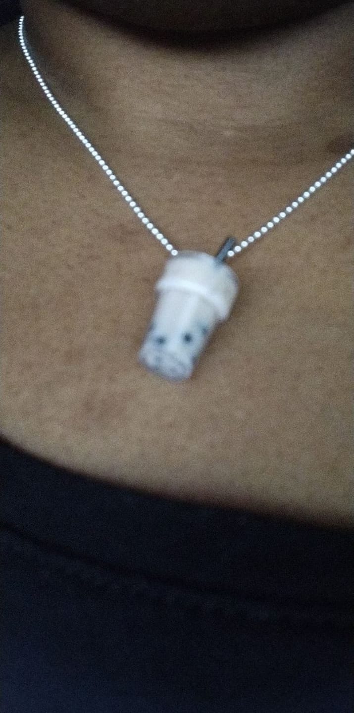 Customer photo review of Boba Bubble Tea Necklace - Limited Edition (Unscented)