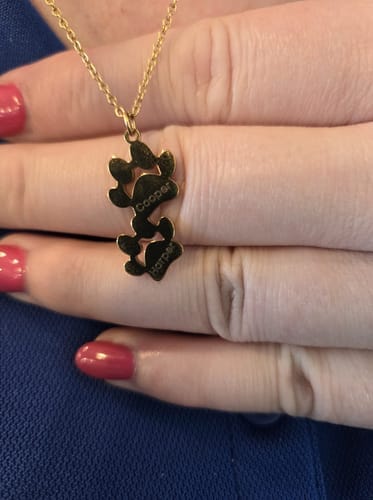 Customer photo review of Custom Paw Name Necklace