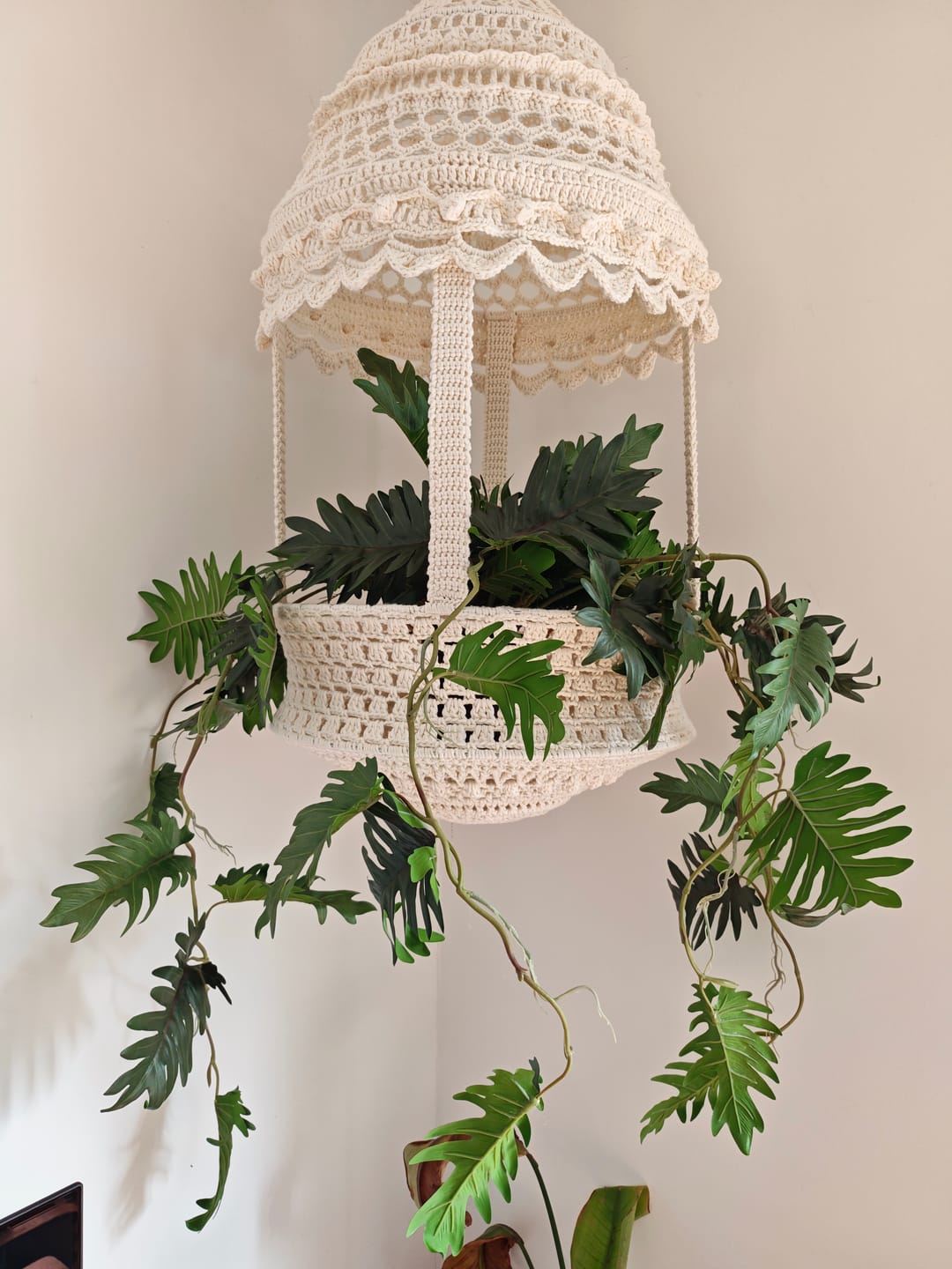 Customer photo review of Philodendron Kunst Hangplant 95cm