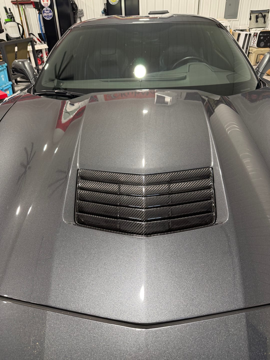 Customer photo review of Corvette C7 Stingray / Grand Sport DRY CARBON FIBER Hood Vent