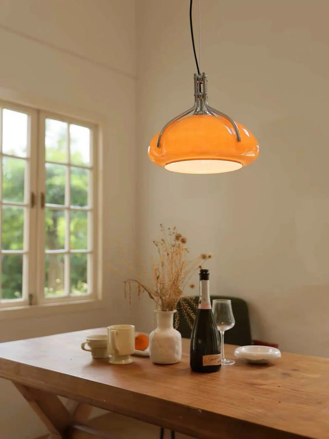 Customer photo review of Amber Dome Pendant Light