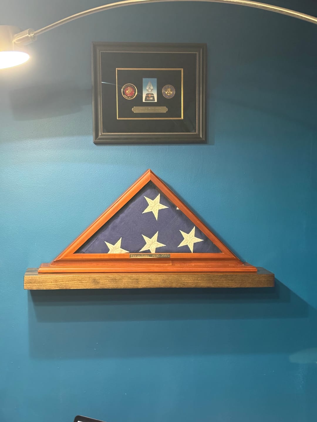 Customer photo review of Rustic Pine Floating Shelves