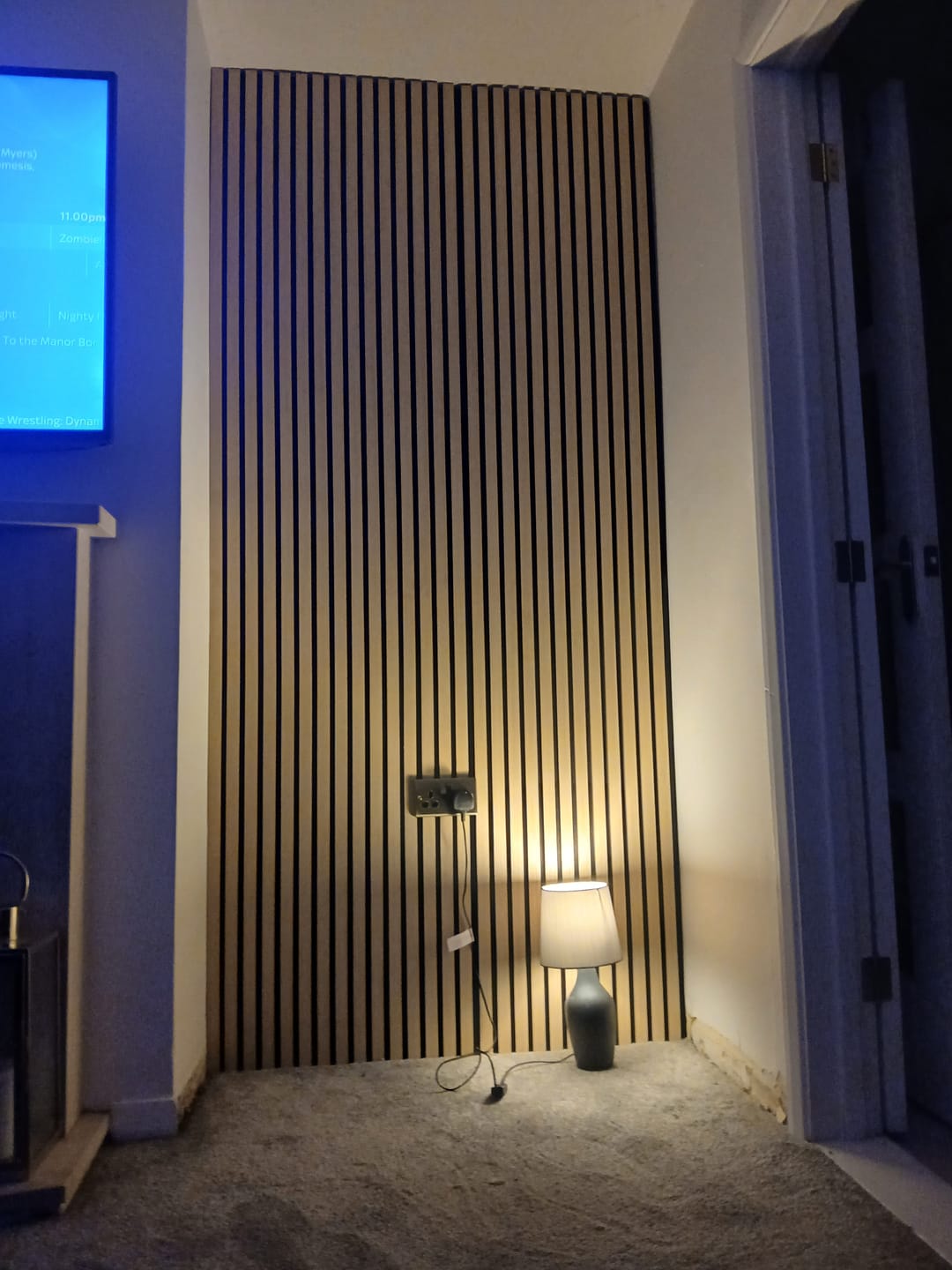 Customer photo review of Acoustic Slat Wall Panels Wooden Decorative Wall Panels Natural Oak Premium 2.4m x 0.6m