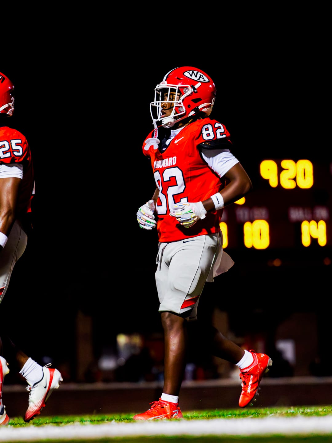 Customer photo review of Quantum Speed: Football Cleats - Red - Team Colors
