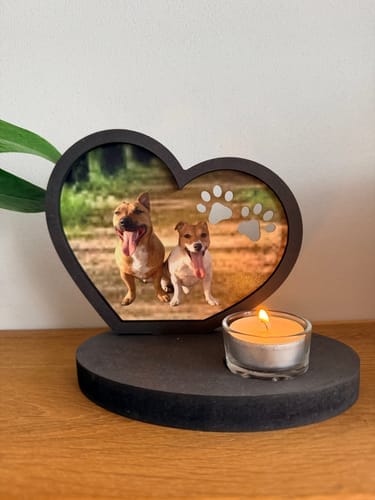 Customer photo review of MDF Theelichthouder met Hart en Pootjes voor Sublimatie