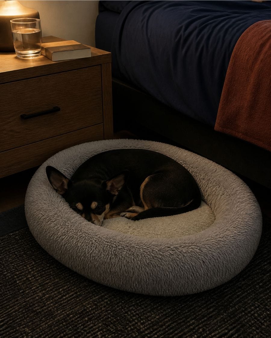 Customer photo review of SnuggleSoft Deluxe Pet Bed™ for Dogs & Cats