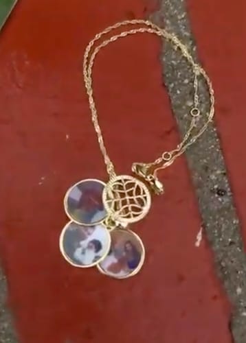 Customer photo review of Custom Multi Photo Locket Necklace