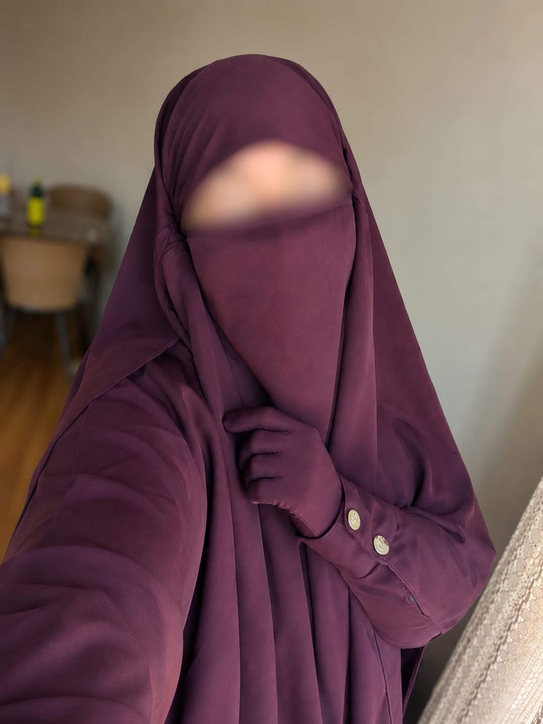 Customer photo review of Diamond Khimar Nuraa Large - Mulberry