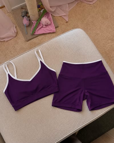 Customer photo review of Women’s Top & Shorts Workout Set – Duo Short