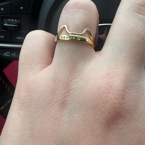 Customer photo review of Custom Pet Name Ring