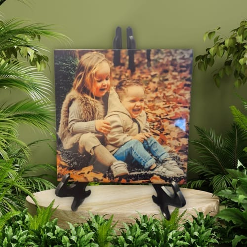 Customer photo review of Sublimatie Keramische Tegel 10.8 x 10.8 cm Wit Glanzend - Keramiek