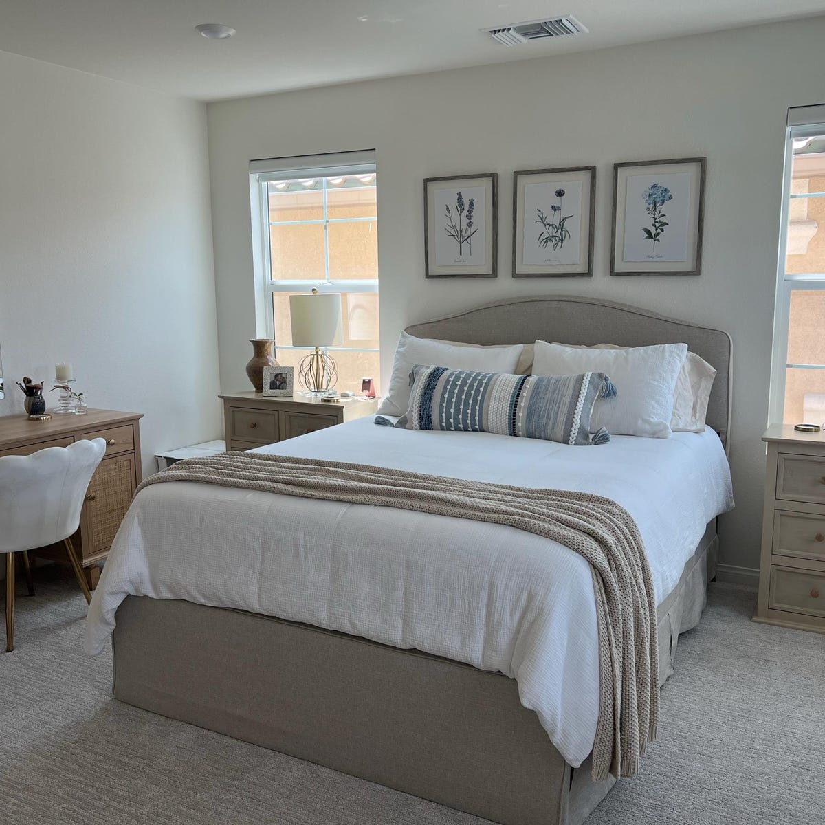 Customer photo review of Signature Handmade Coastal Blue Woven Long Lumbar Pillow Cover 14x36