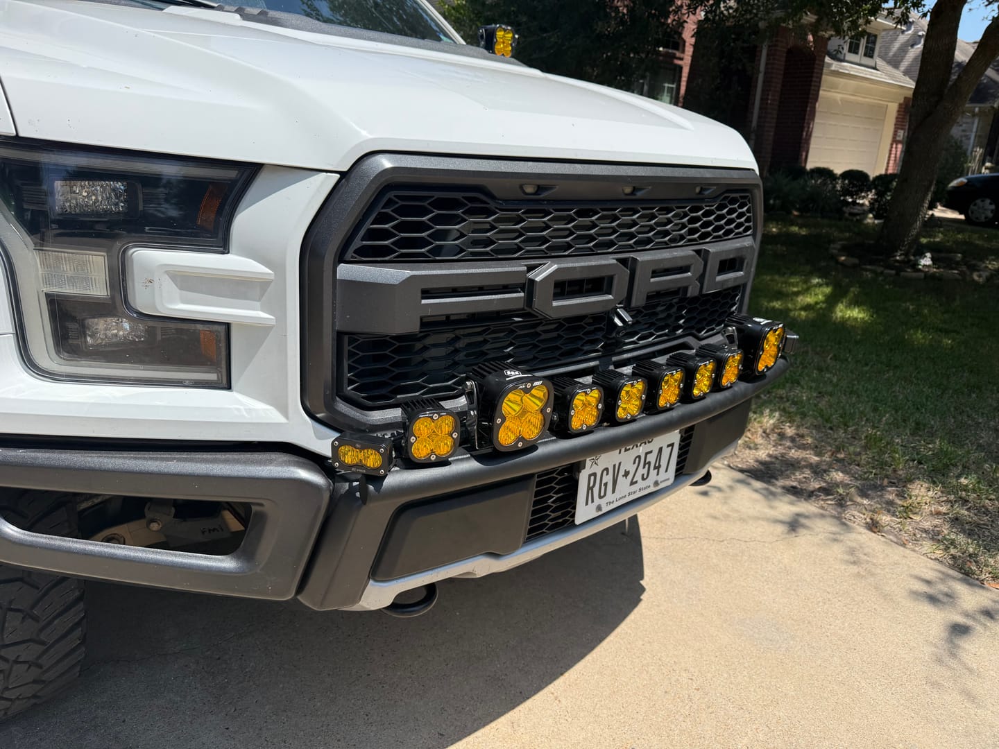 Customer photo review of Foutz Motorsports Front Light Mount Kit (Stock bumper) 2017-2020 Ford F-150 Raptor