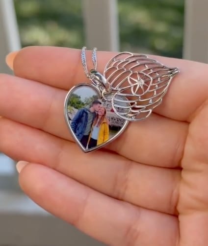 Customer photo review of Custom Multi Photo Locket Necklace