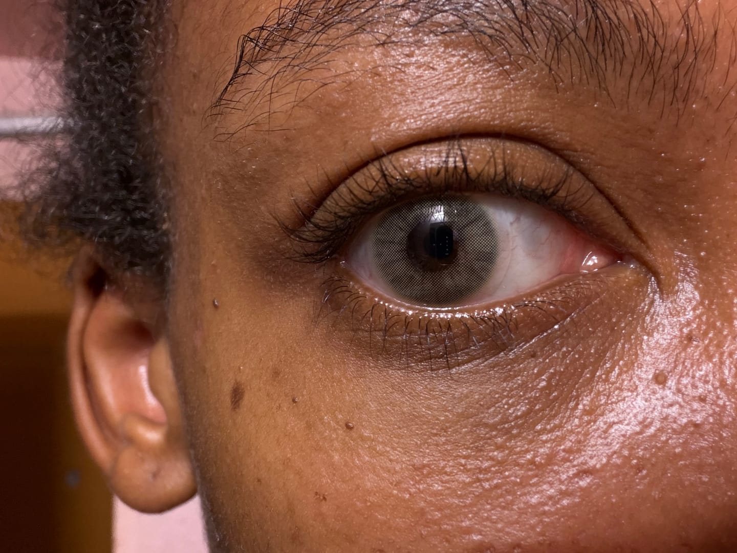 Customer photo review of Hidrocor MEL Prescription Colored Contact Lenses