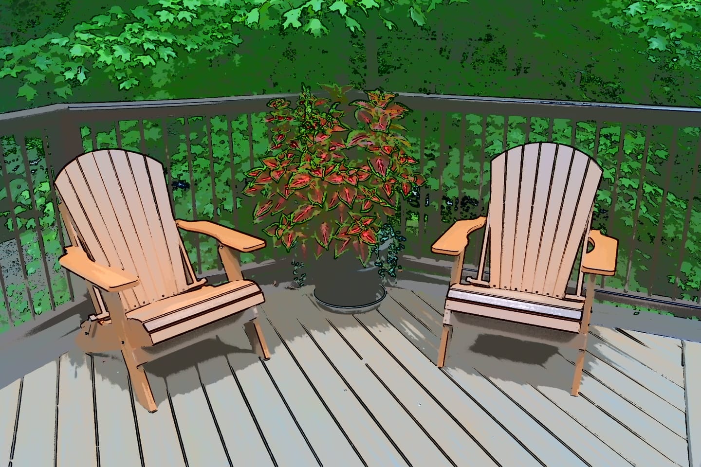 Customer photo review of DURAWEATHER POLY® Folding Adirondack Chair King Size