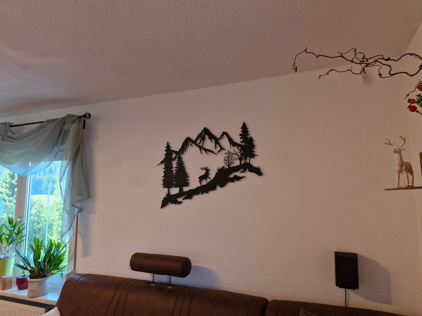 Customer photo review of Décoration Murale en Métal - Montagne et Cerf