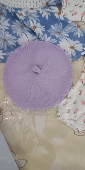 Customer photo review of Kids Solid Beret Hat