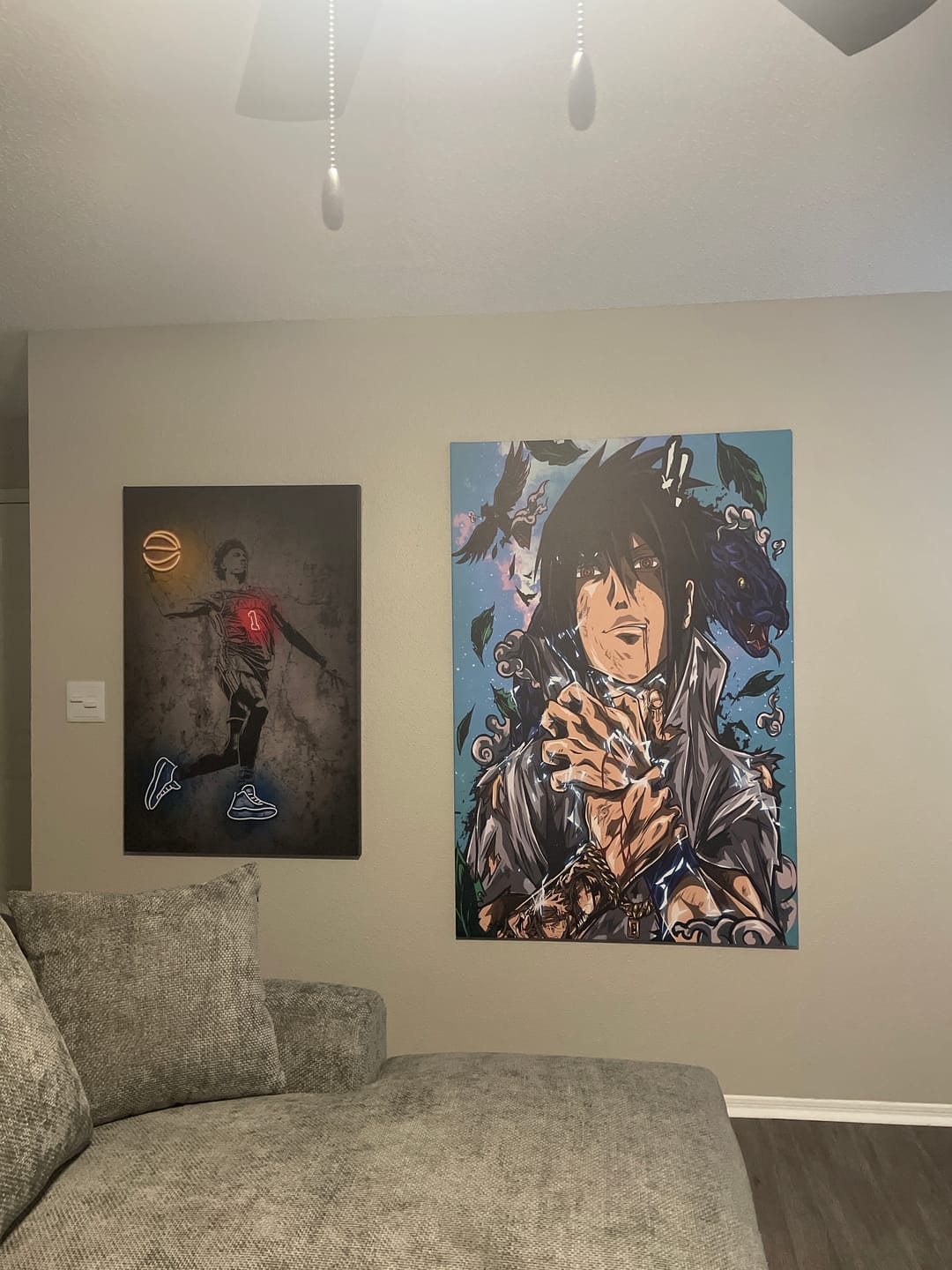 Customer photo review of Sasuke Wall Art