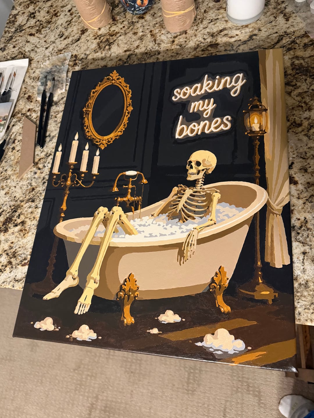 Customer photo review of Soaking My Bones | Paint by Number