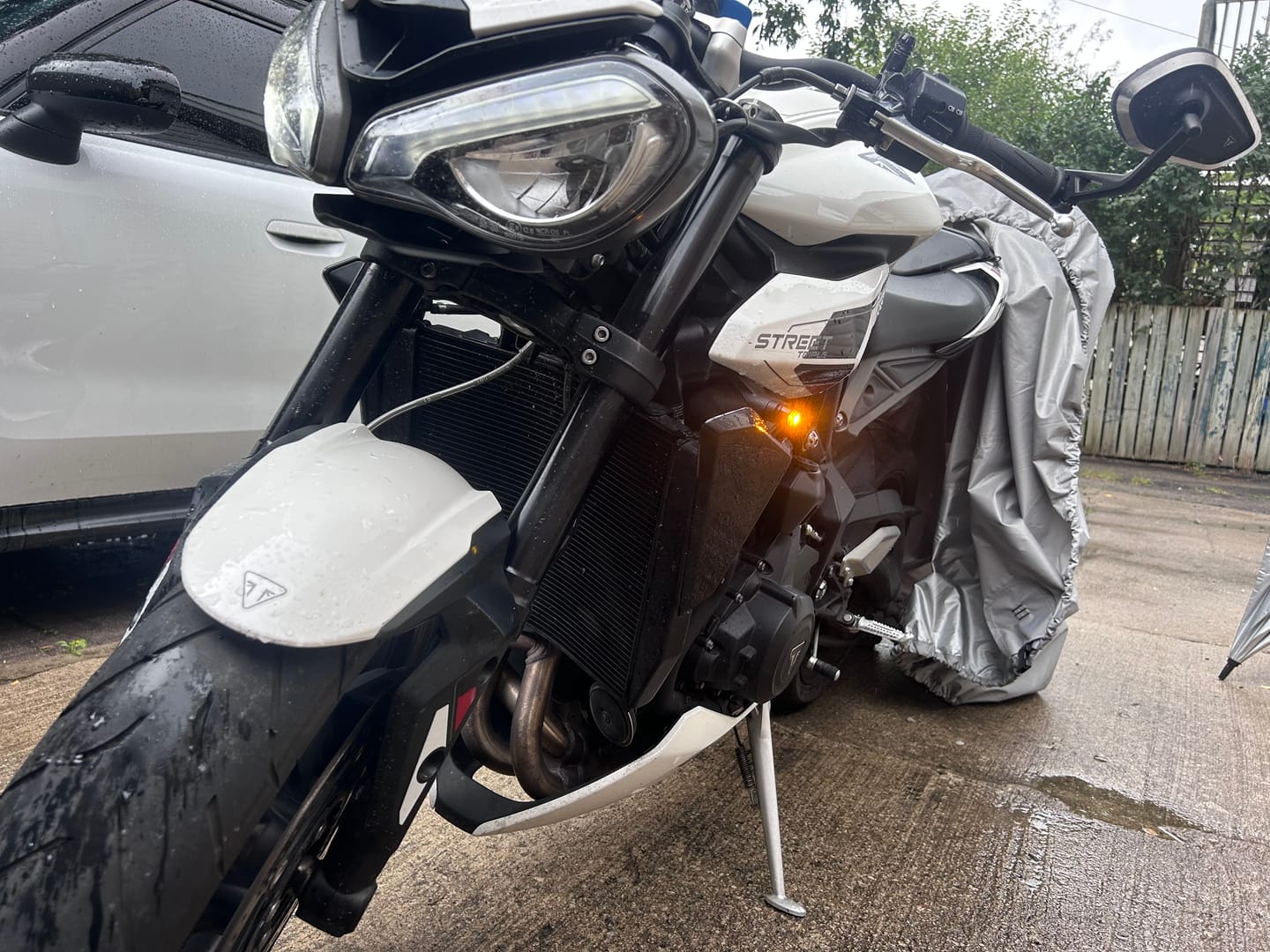 Customer photo review of Triumph Street Triple R/ RS / Moto2 Low Profile Plug & Play Turn Signal Kits – 2017-2026