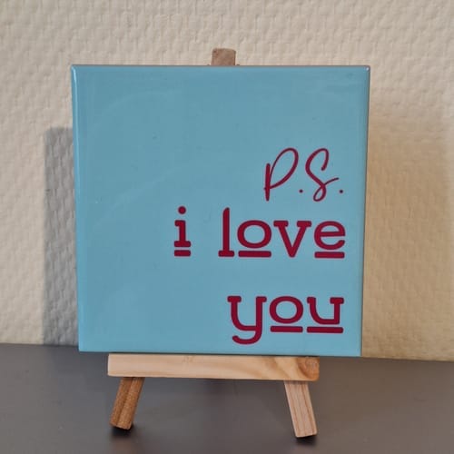 Customer photo review of Sublimatie Keramische Tegel 10.8 x 10.8 cm Wit Glanzend - Keramiek